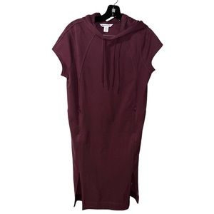 NEW Athleta Women's Burgundy Dress with Hoodie. Size S